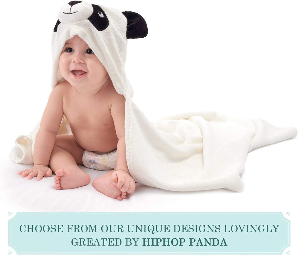 HIPHOP PANDA bamboo-rayon towel 30x30 for newborns, soft and absorbent.