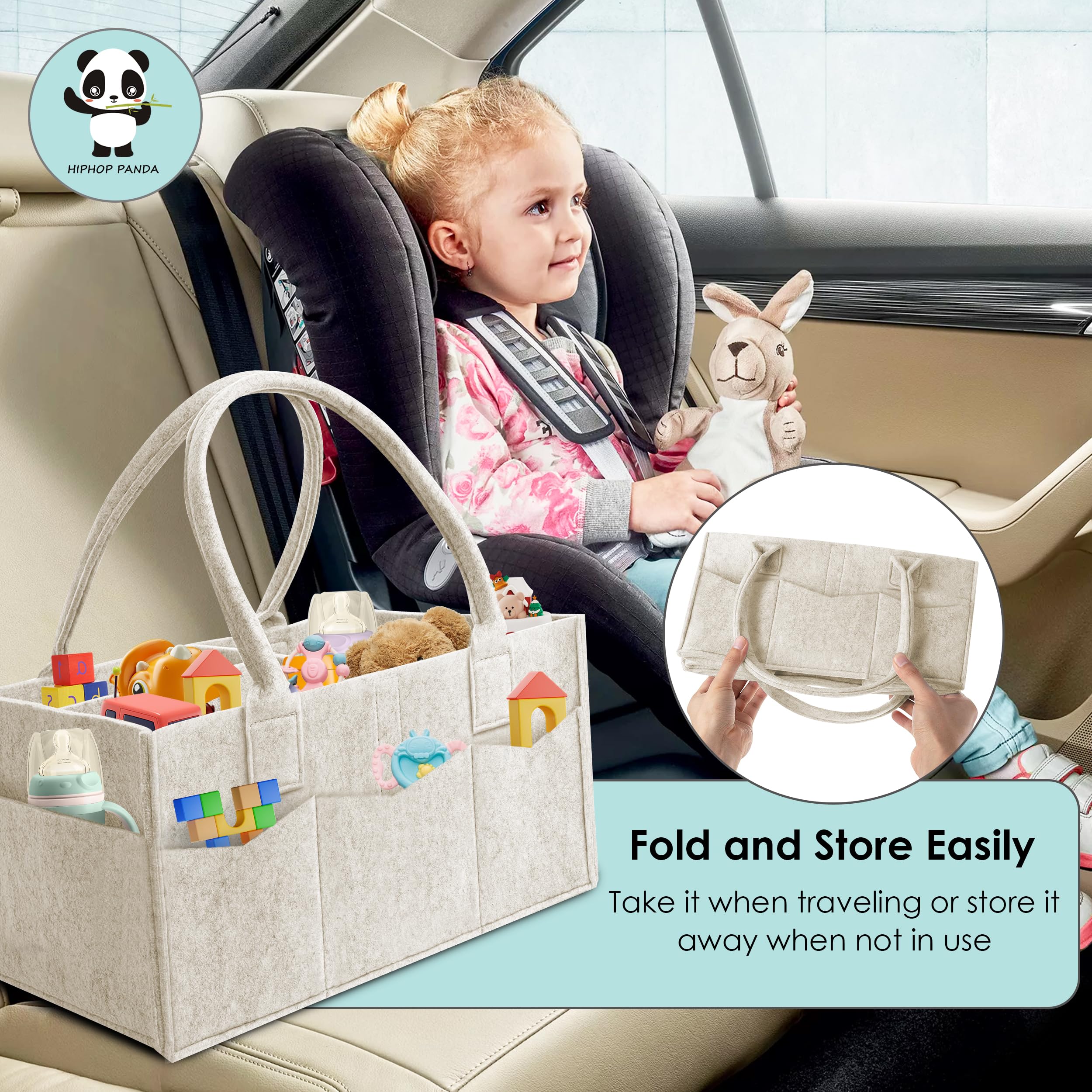 HIPHOP PANDA high-capacity model expands storage for diapers and wipes.