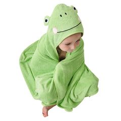 HIPHOP PANDA hooded towel with bear ears drying baby after bath