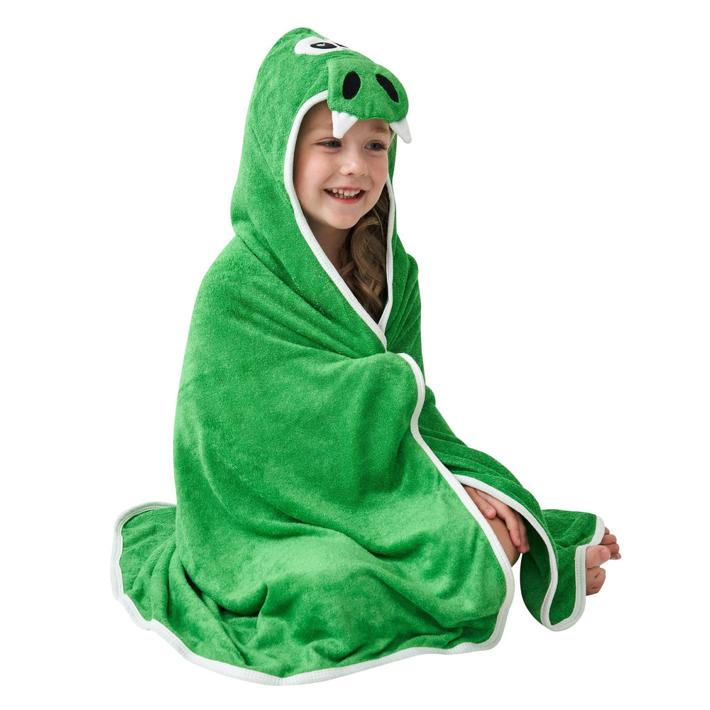 HIPHOP PANDA hooded towel with bear ears for newborns—soft, cozy, quick moisture wick