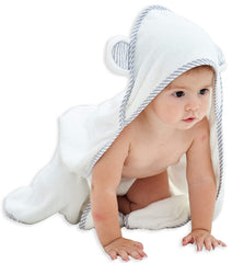 HIPHOP PANDA hooded towel with bear ears for newborns, cozy post bath warmth