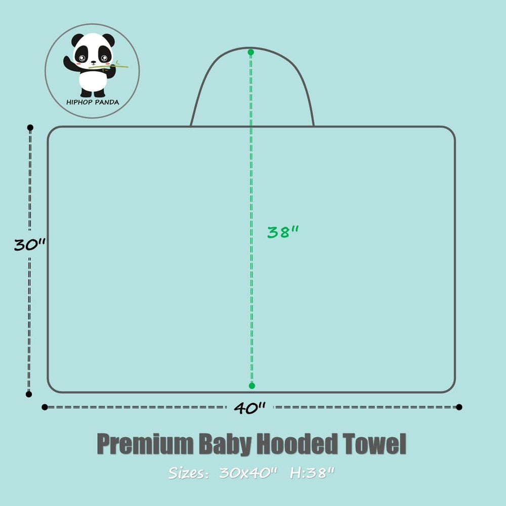 HIPHOP PANDA unicorn design hooded towel ideal for cozy post-bath snuggles