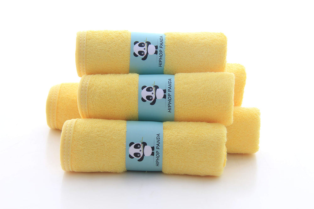 HIPHOP PANDA makeup-removal washcloth for gentle cleansing.