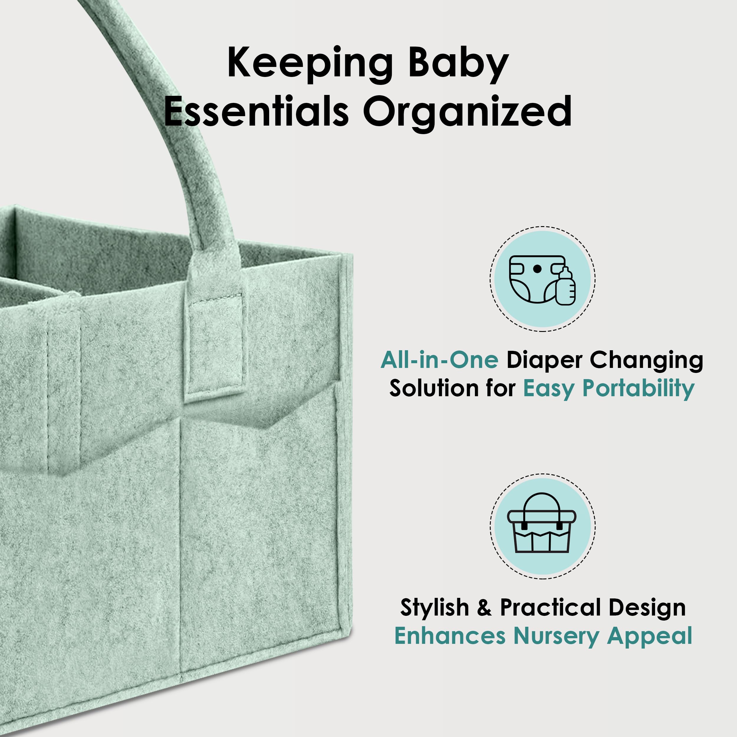 HIPHOP PANDA nursery and car organizer fits baby essentials on the go