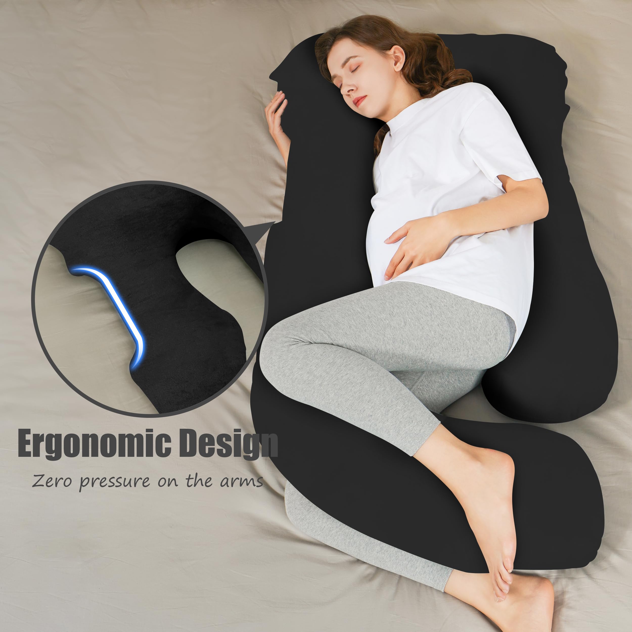 HIPHOP PANDA pillow removable cover black for easy cleaning.