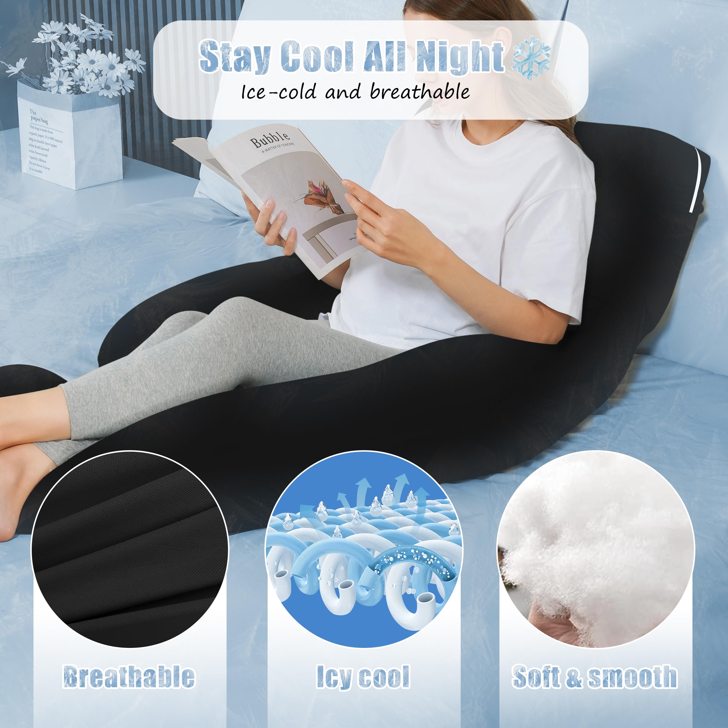 HIPHOP PANDA removable cooling cover close up for cool comfort during sleep