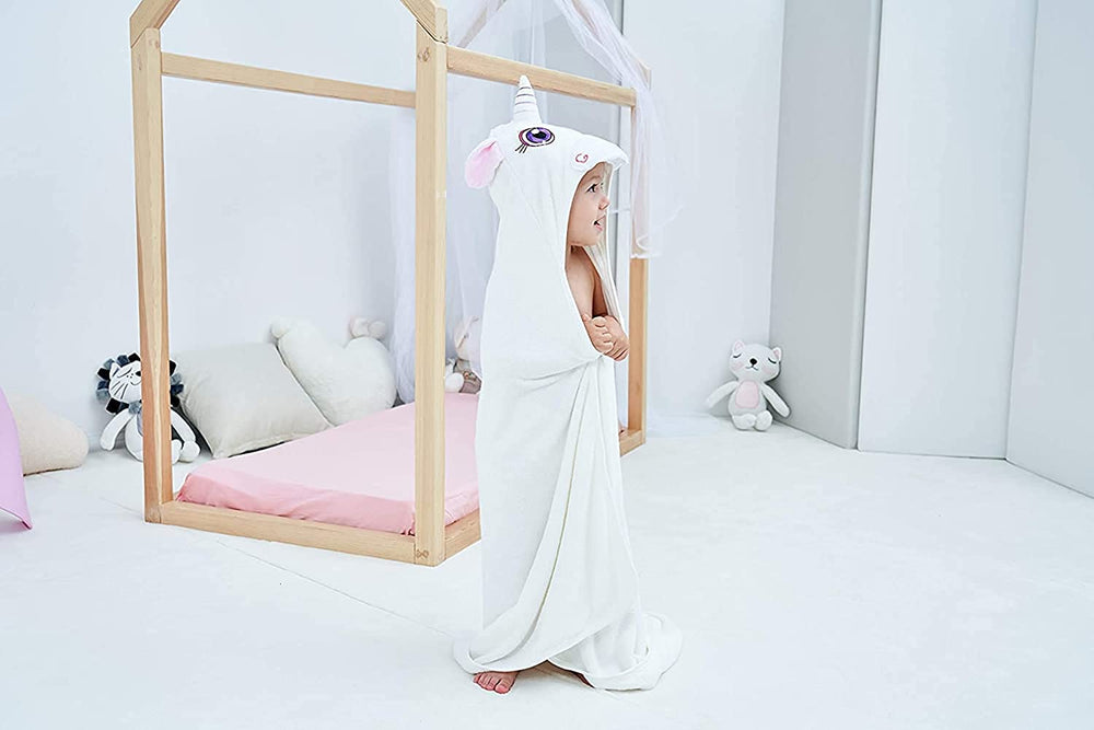 HIPHOP PANDA swaddle-friendly towel doubles as a gentle blanket.