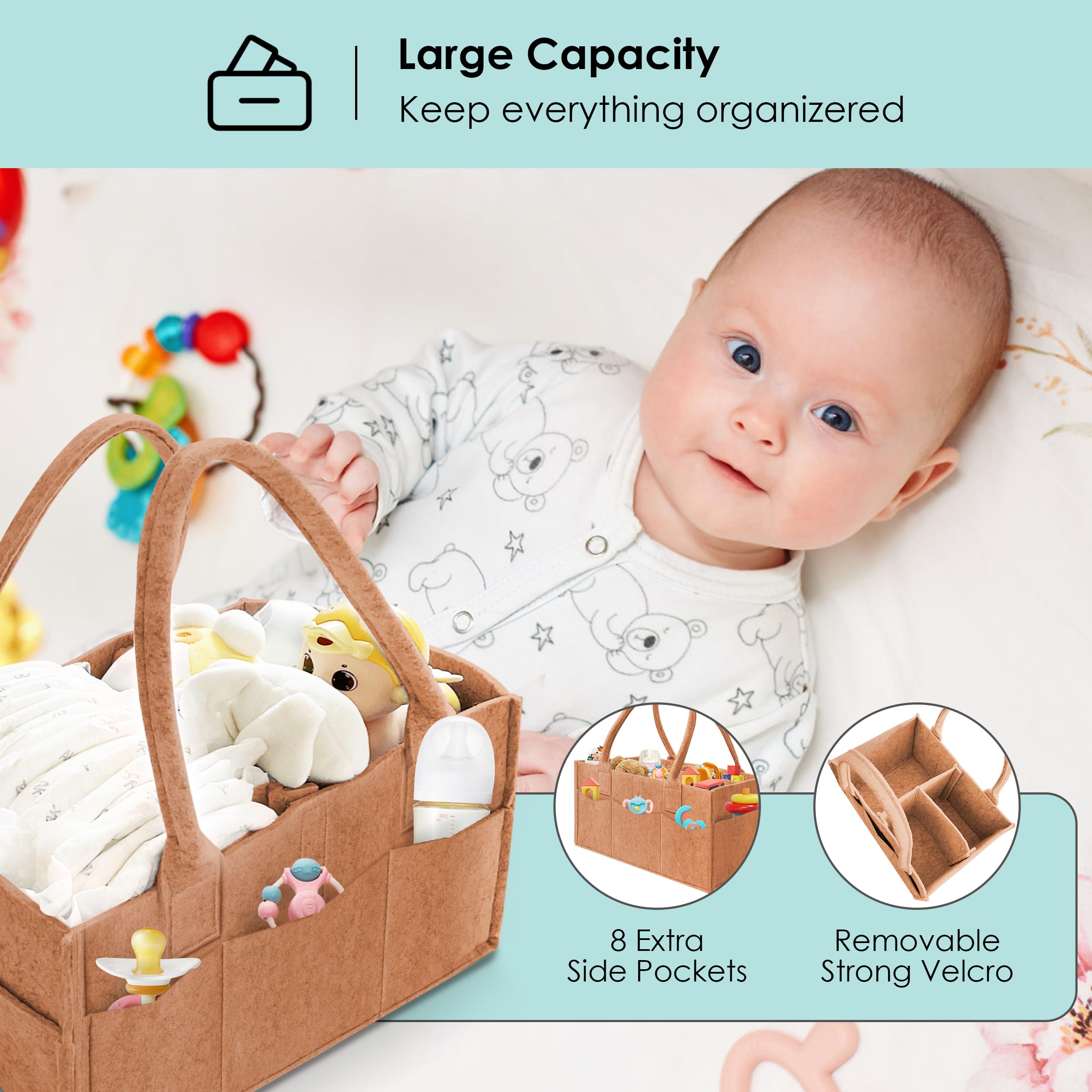HIPHOP PANDA caddy with long handles for easy transport.