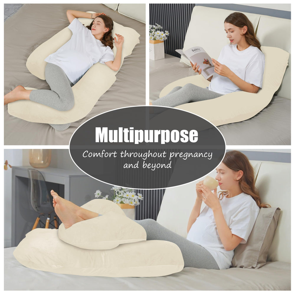 HIPHOP PANDA U-shape cradles head, belly, and legs for cozy lounging and rest.