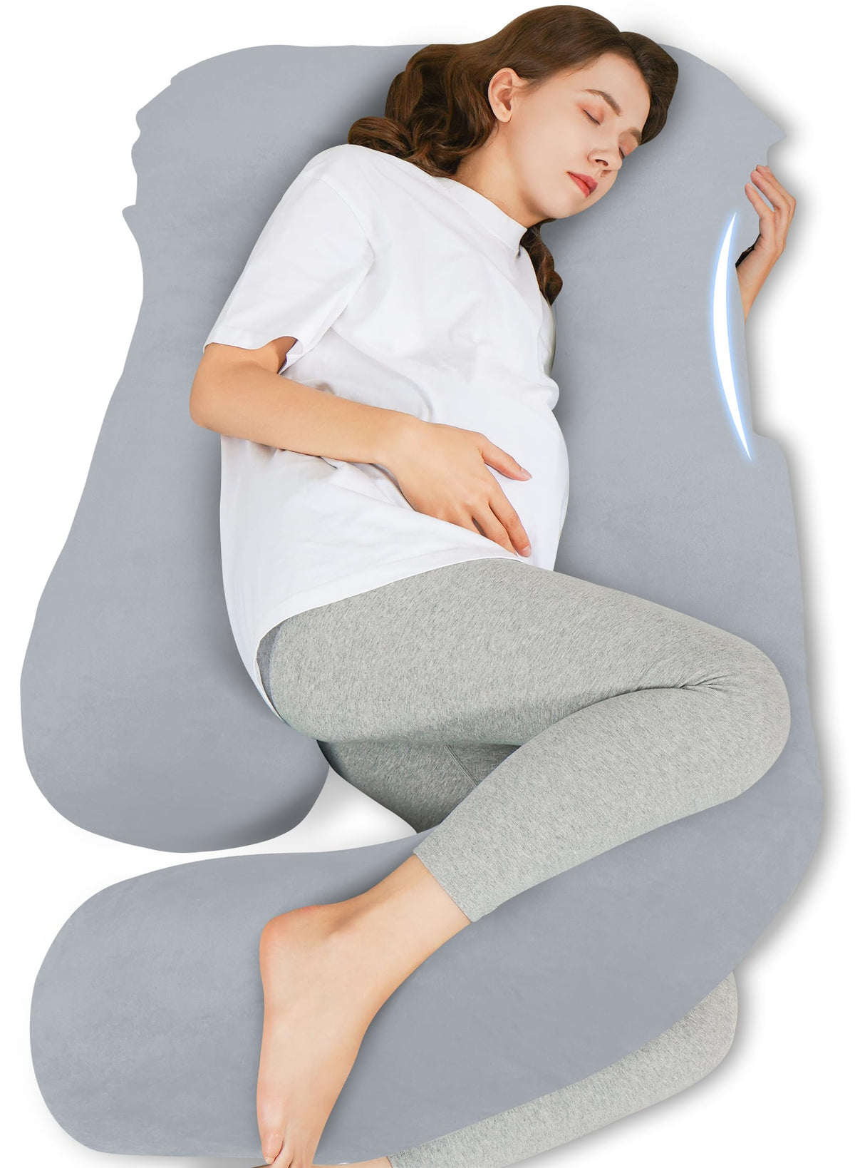 HIPHOP PANDA U shaped pregnancy pillow with removable cover for easy cleaning and hygiene