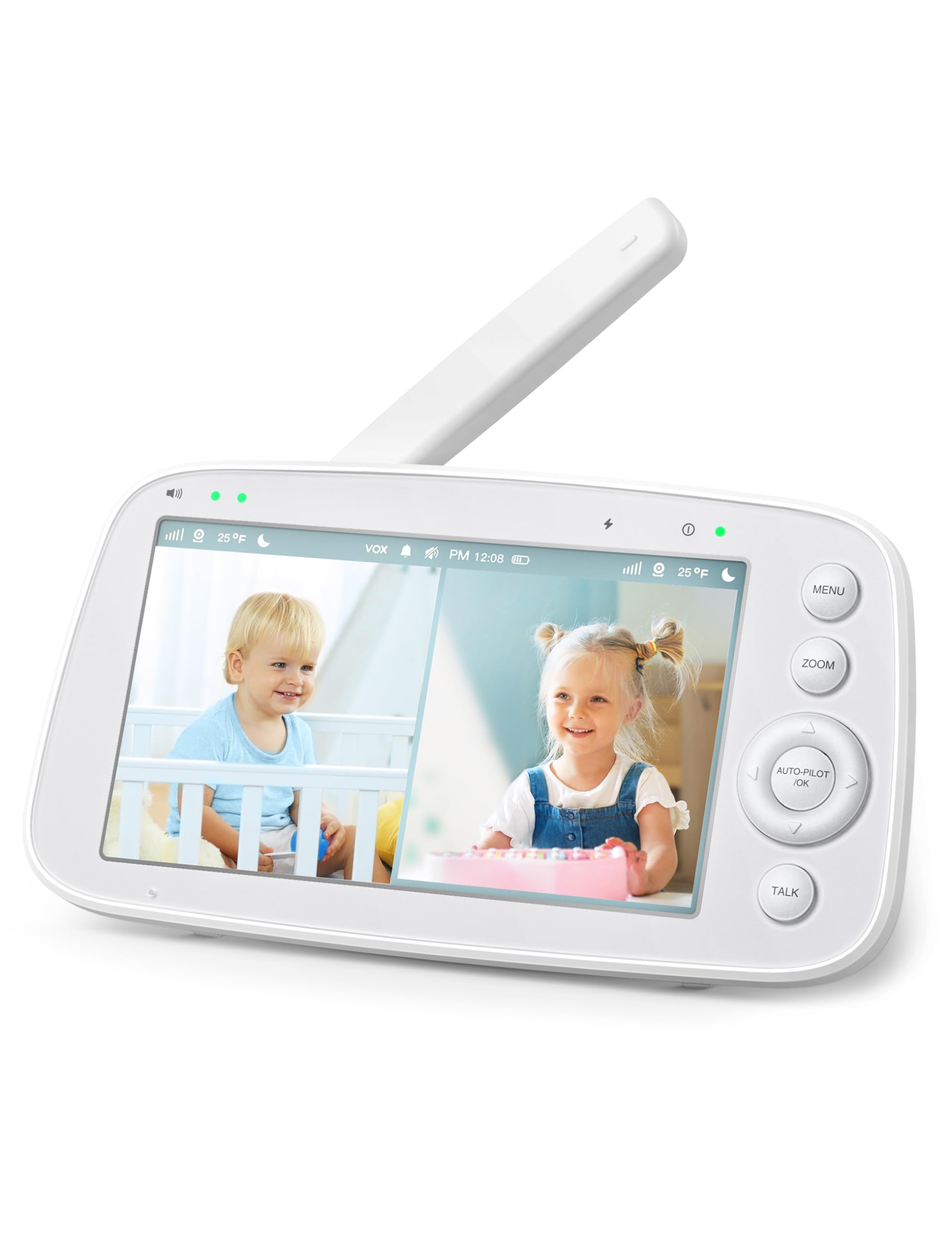 HiPP video baby monitor with 5-inch display for quick room checks.