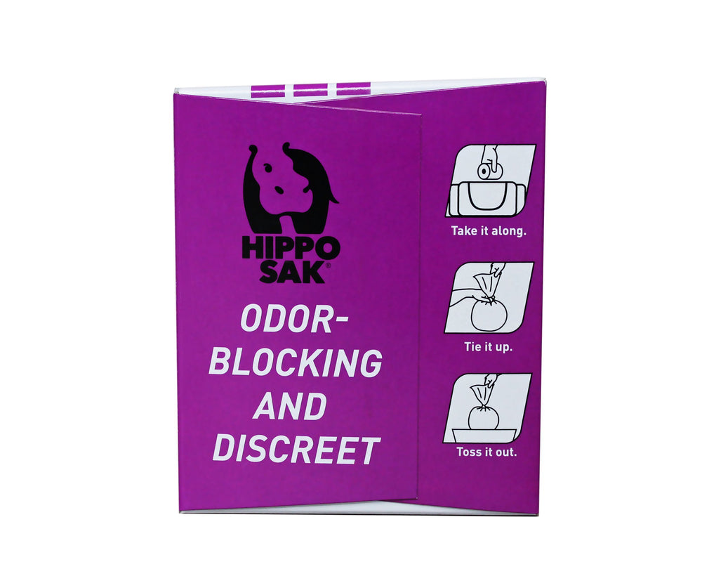 Hippo Sak eight-layer bottom bag helps contain odors and leaks.