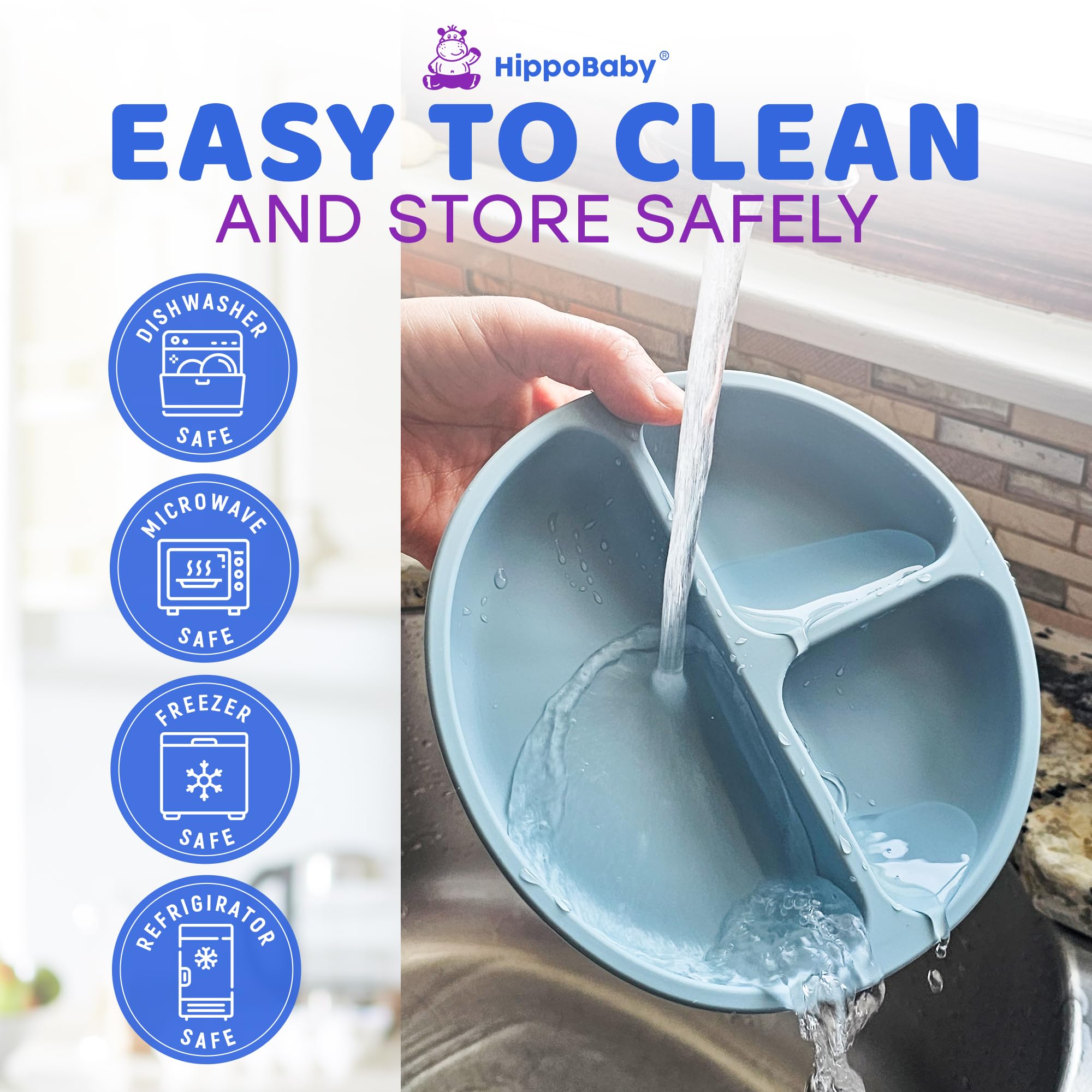 HippoBaby cleaning stick helps maintain hygiene between meals.