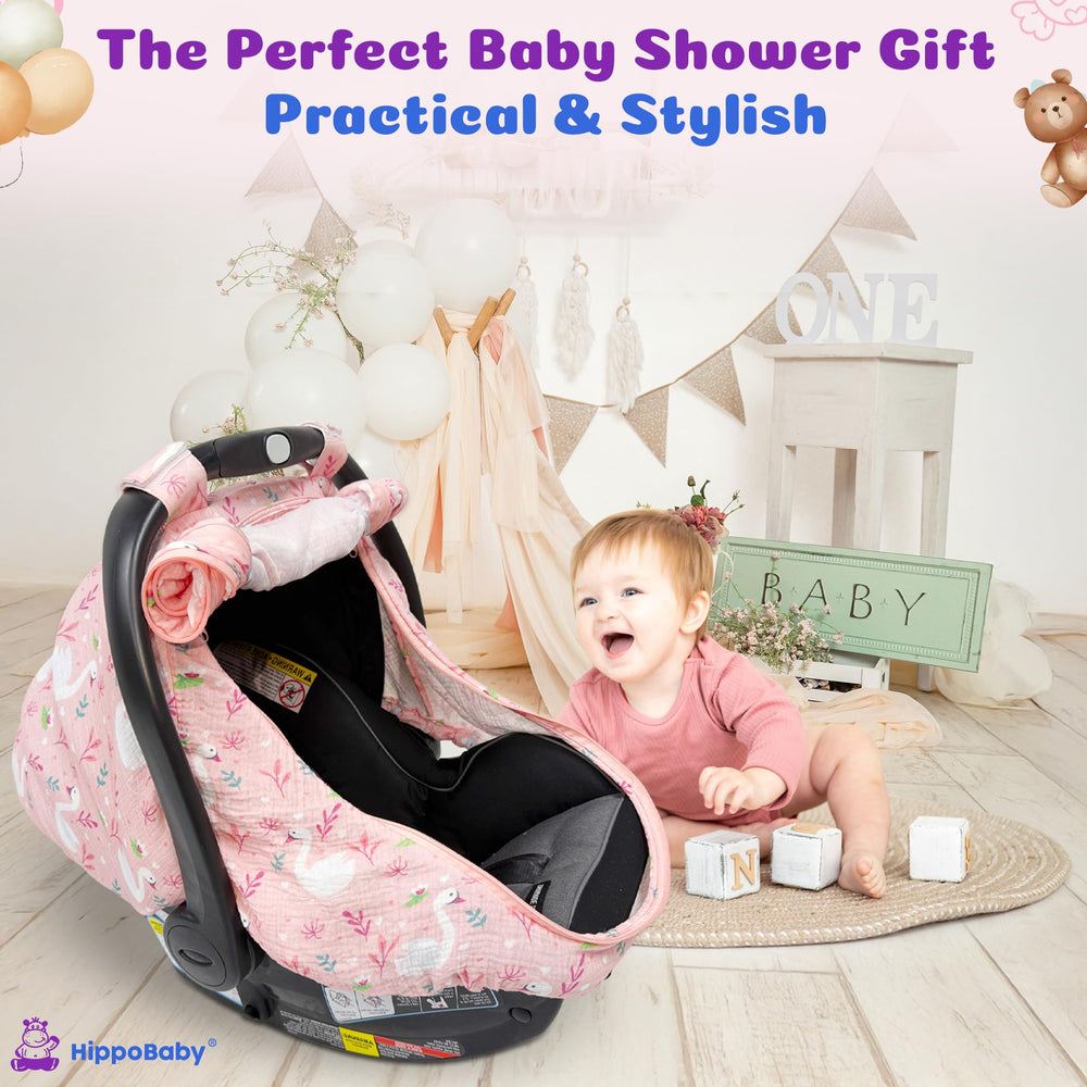 HippoBaby cover folds compactly for easy storage in a diaper bag.