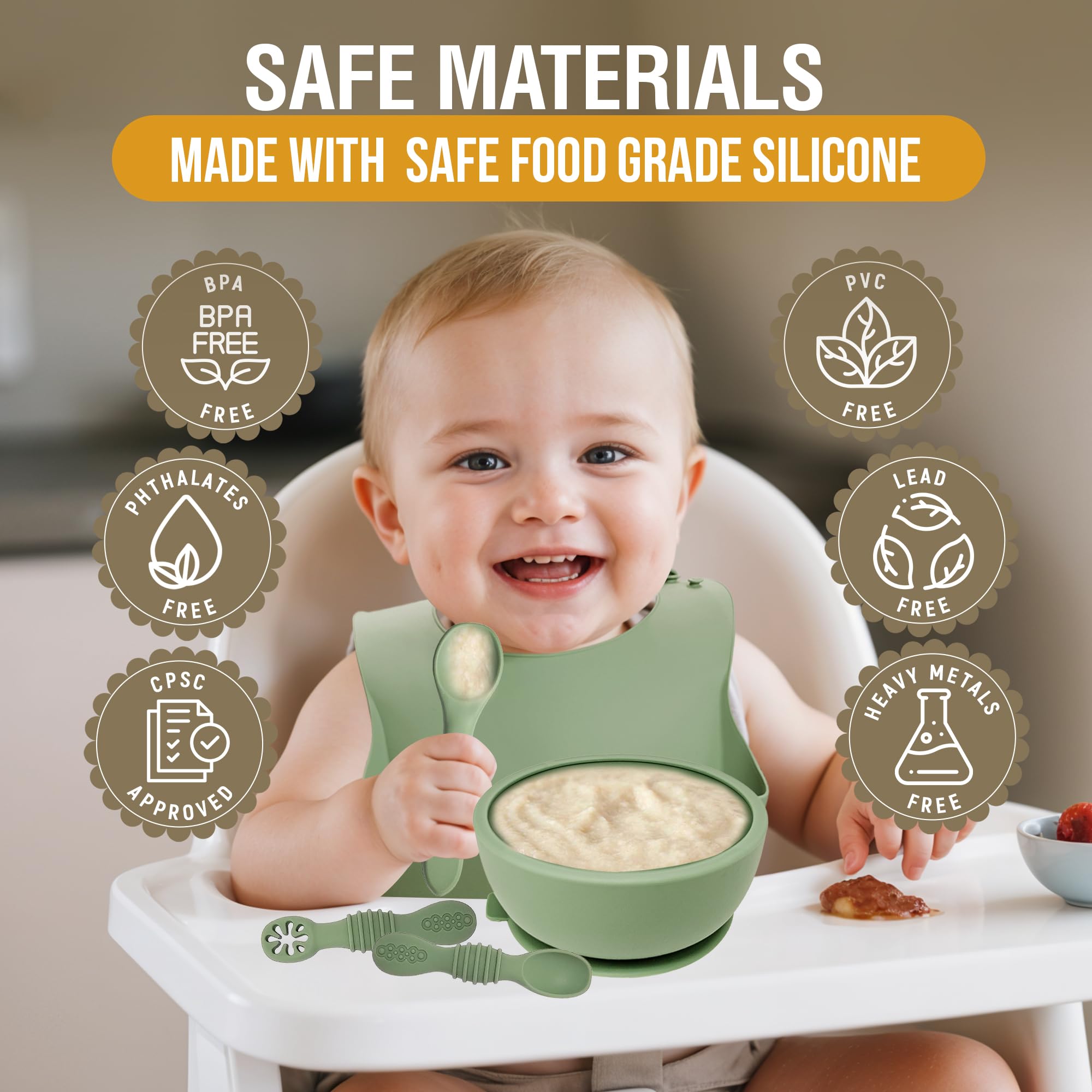 HippoBaby large fork ideal for fruits and vegetables during meals.