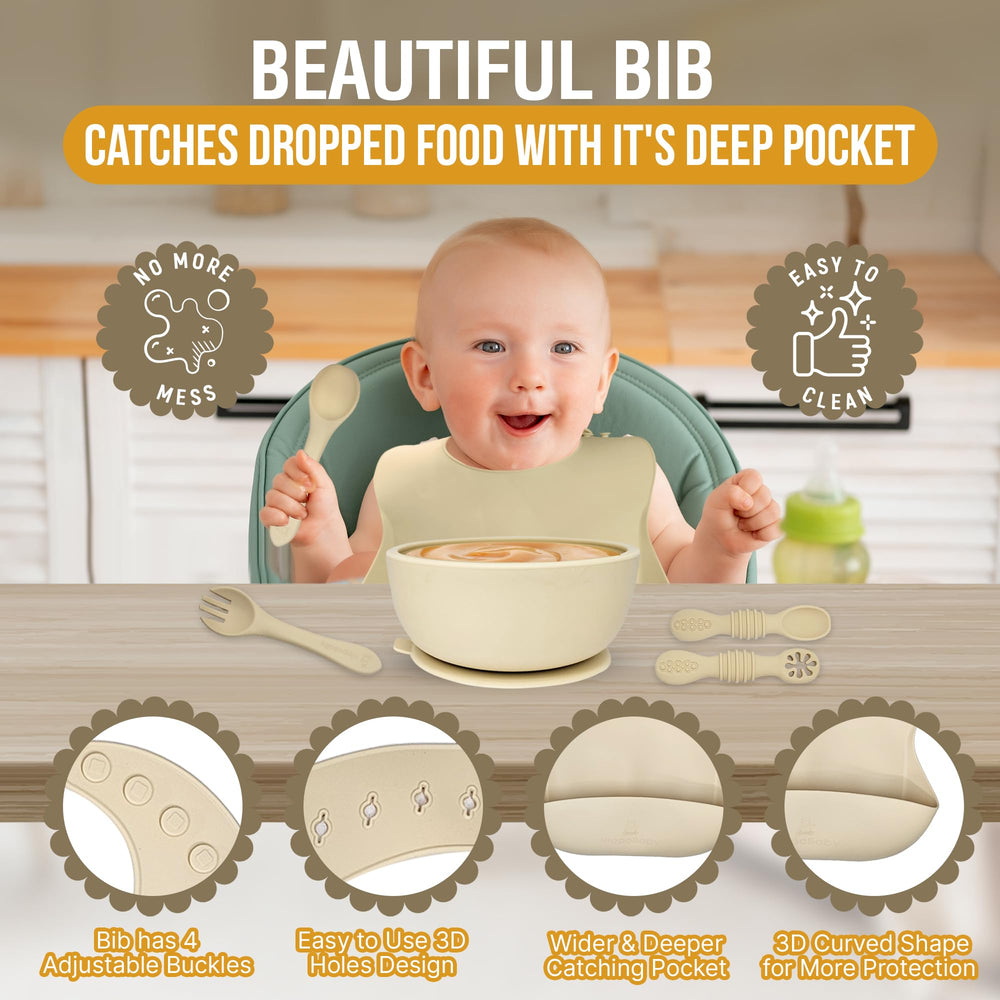 HippoBaby silicone slotted spoon aids easy puree scooping.