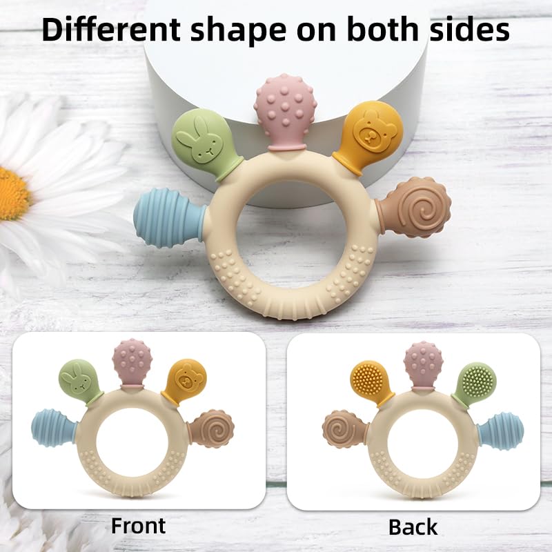 HippoBaby teether great for sensory exploration and soothing relief.