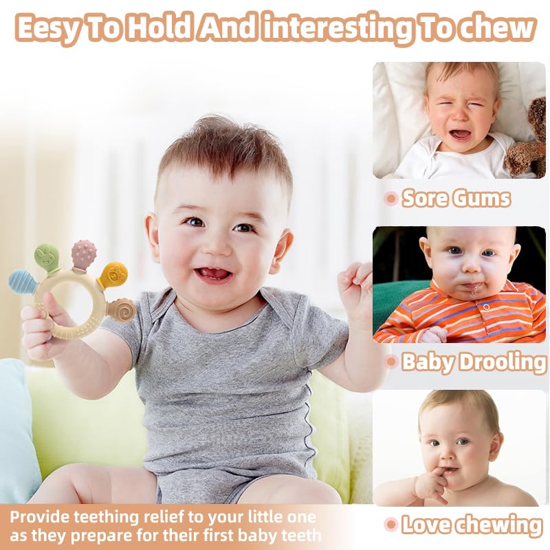HippoBaby easy-grip teether perfect for little hands.