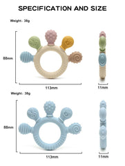 HippoBaby teether with soft textures for comforting chews.