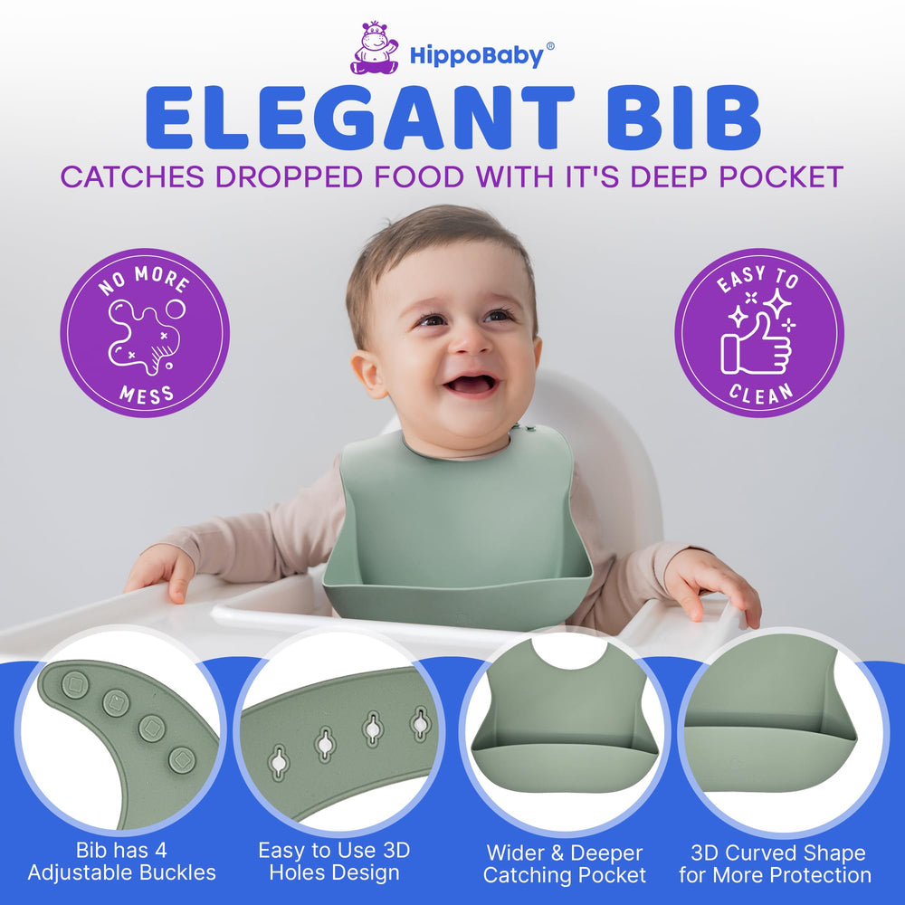 HippoBaby snack cup lid stores small snacks for on-the-go use.