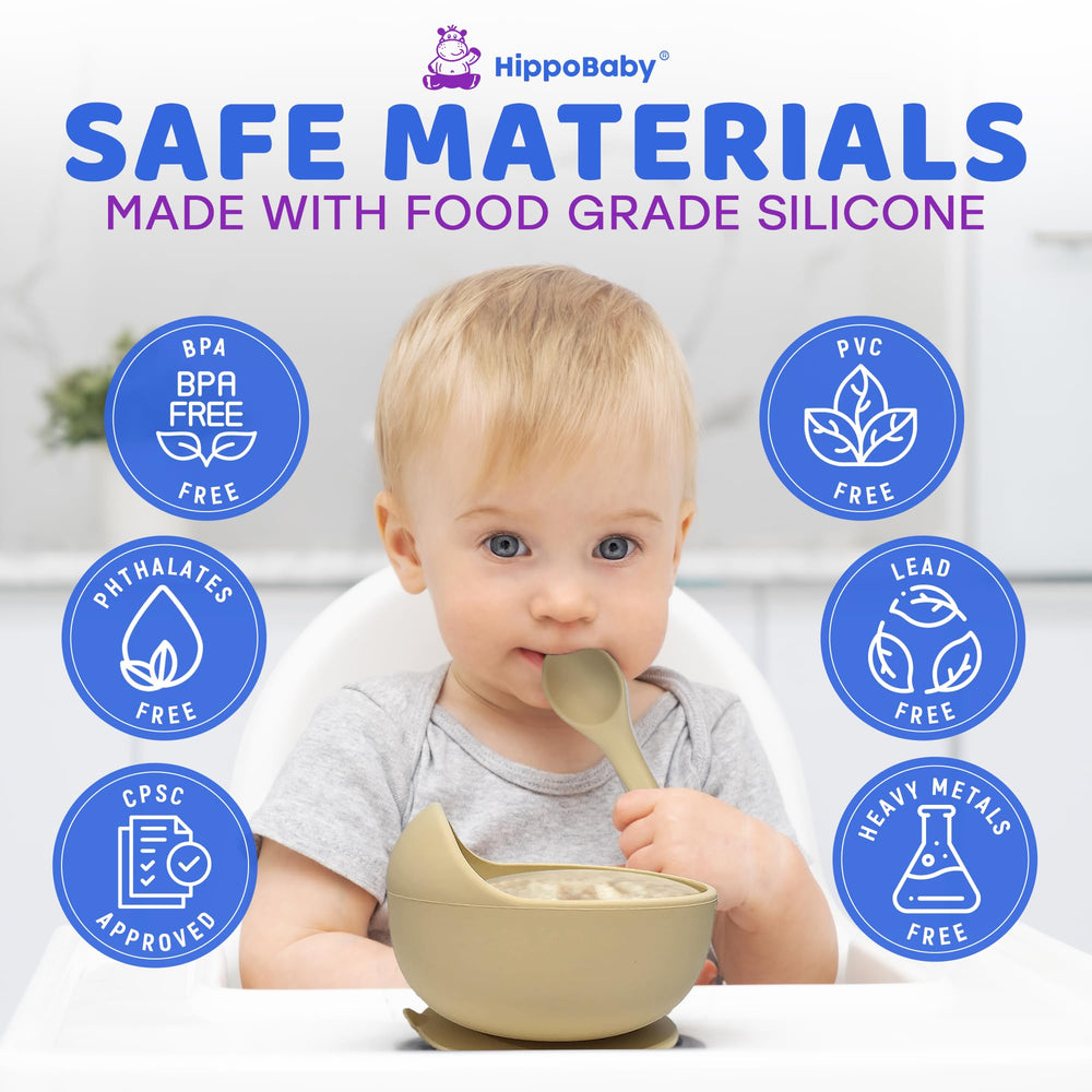HippoBaby soft spoon designed for gentle gums and self-feeding