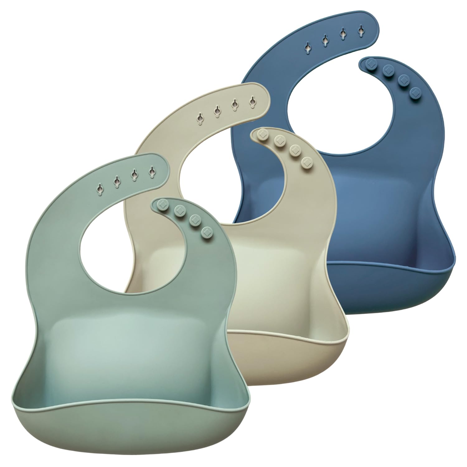 Hippypotamus silicone baby bib on a baby catching spills during mealtime