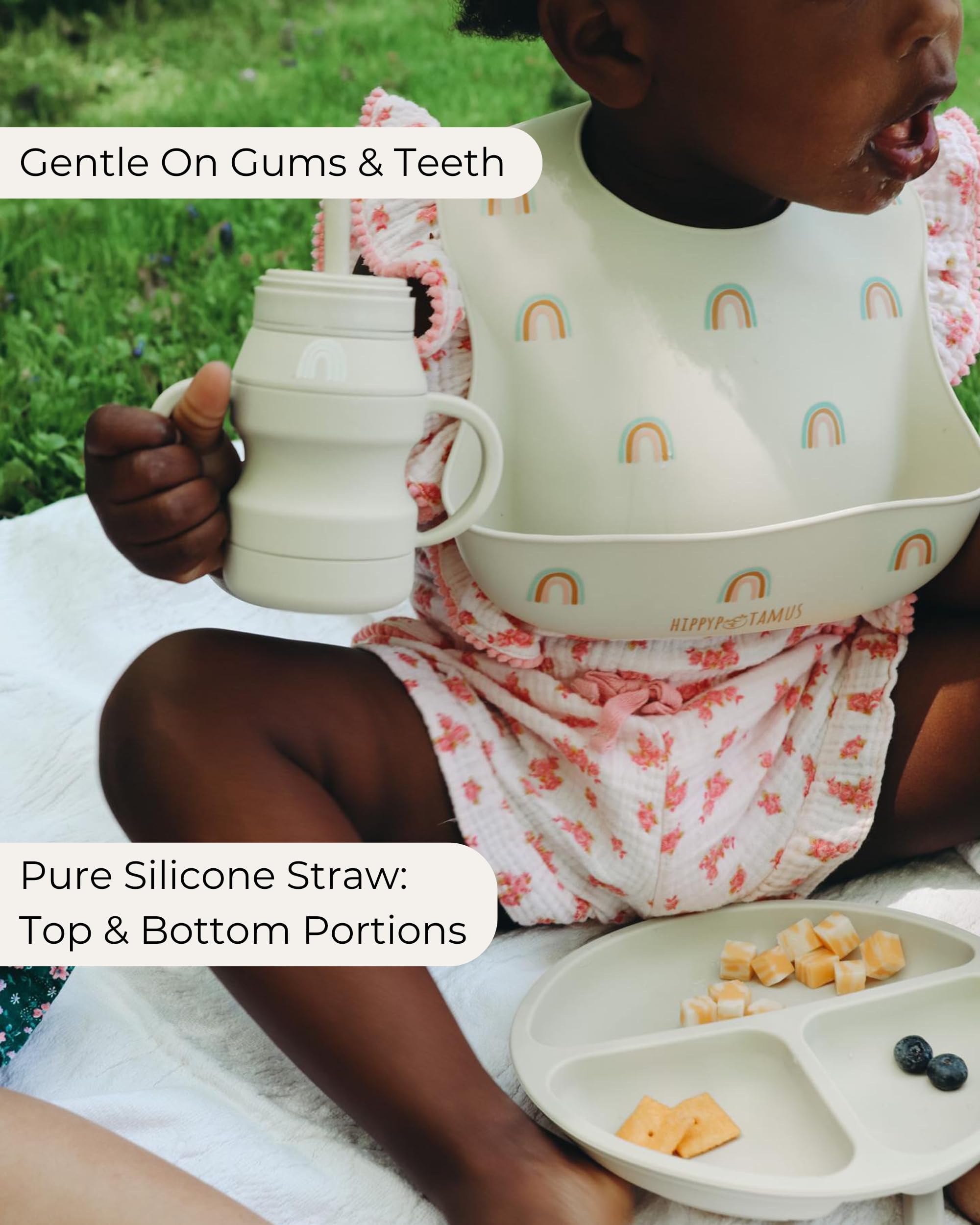 Hippypotamus silicone cups are dishwasher microwave safe for busy families