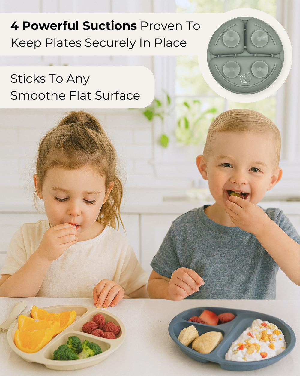 Hippypotamus silicone plates are durable and unbreakable for toddlers
