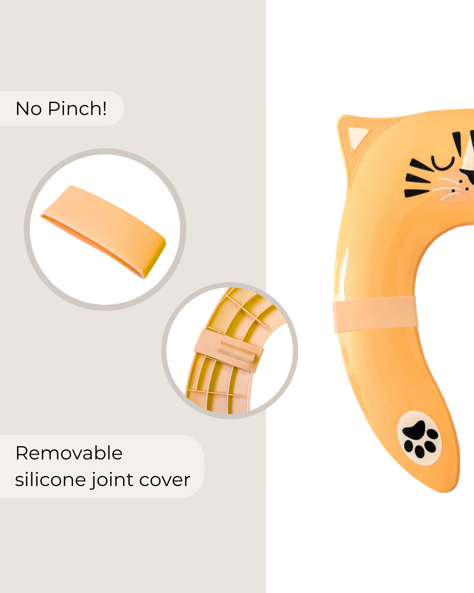 Hippypotamus travel potty seat non-slip grips stay in place during use.