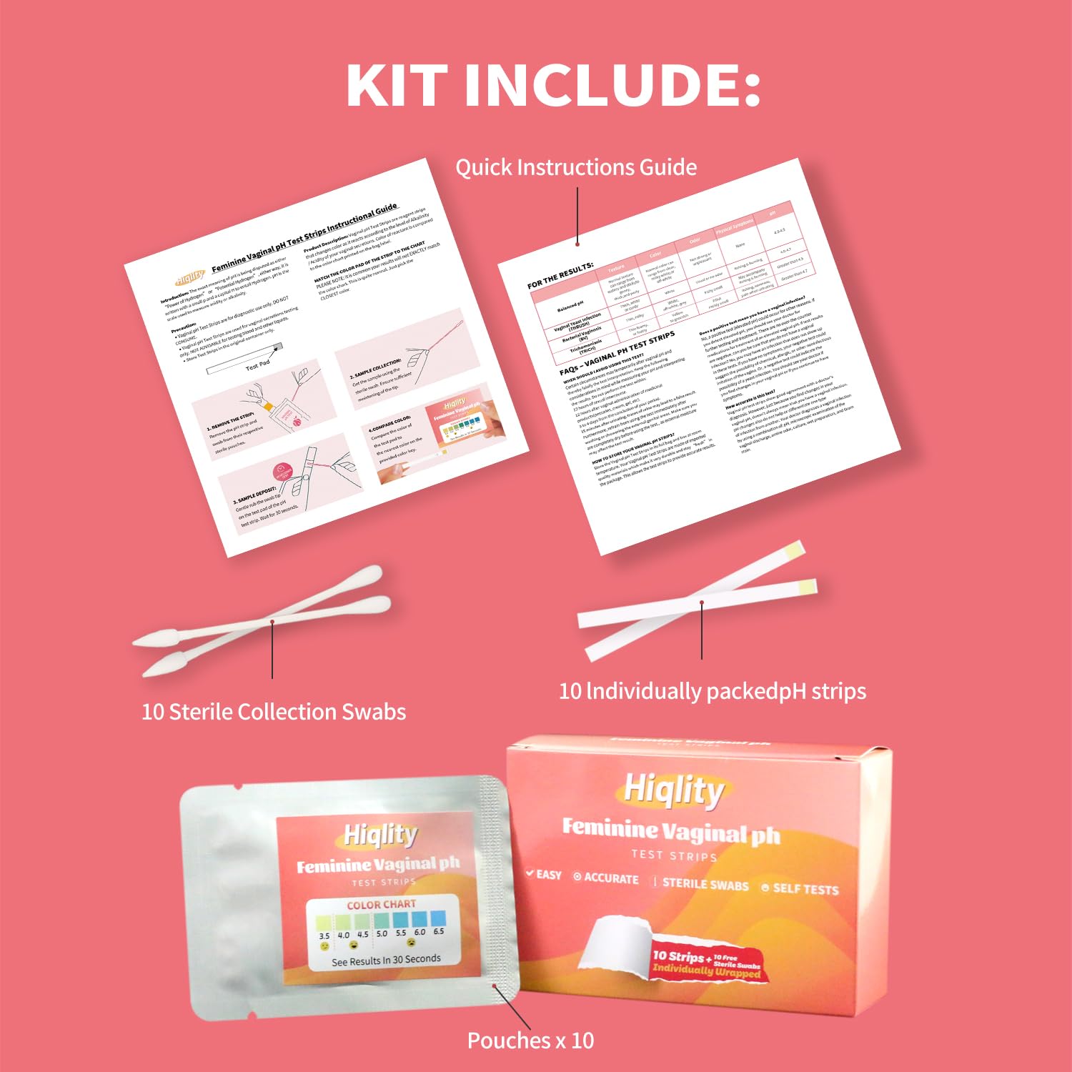 Hiqlity kit placed beside probiotics for vaginal health awareness