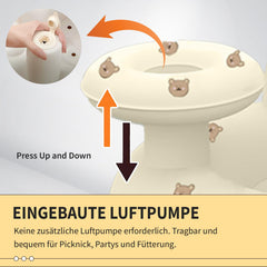 HitTopss BPA-free PVC material ensures skin-safe seating