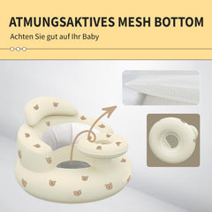 HitTopss inflatable infant chair wrapped around baby for secure cradle