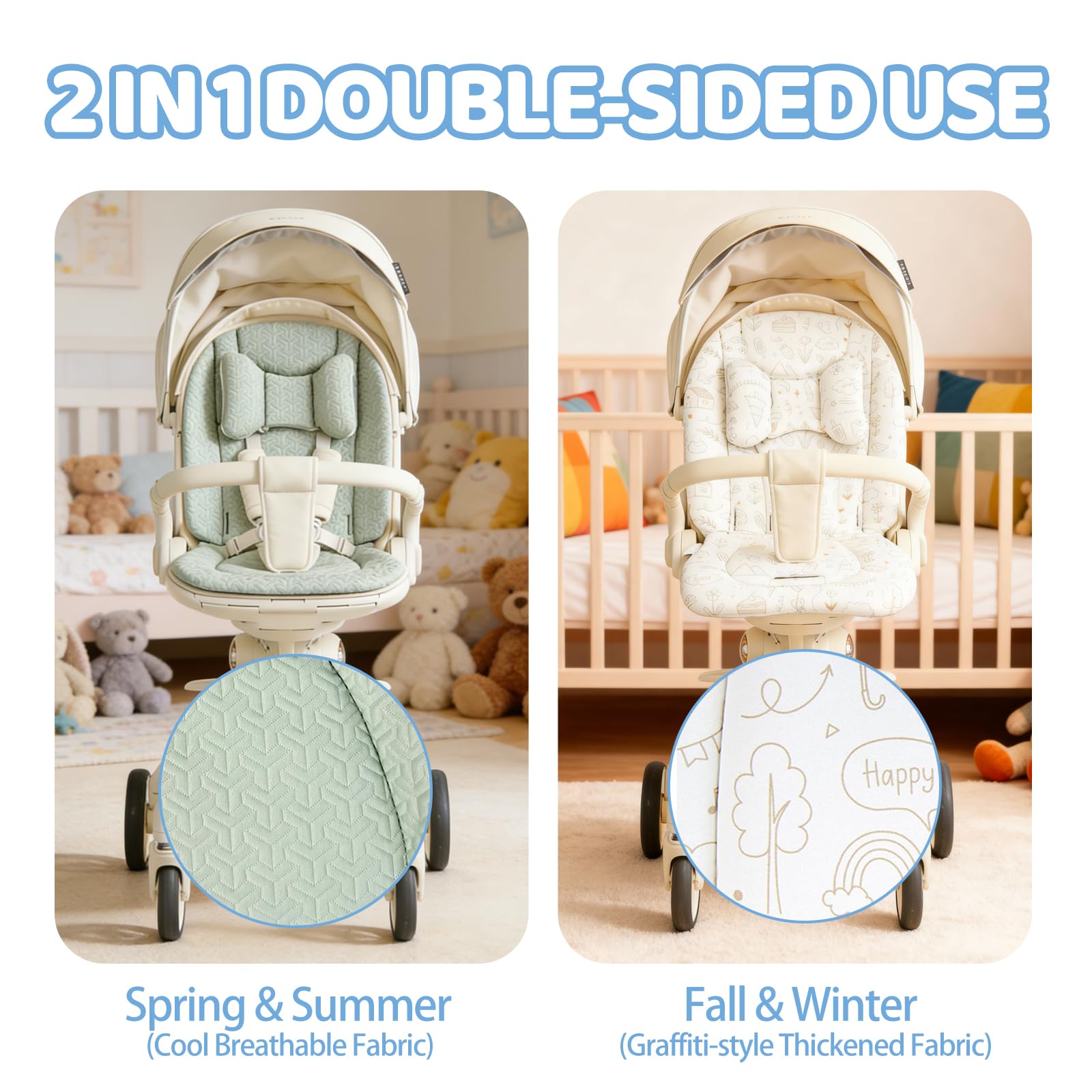HitTopss reversible white side with prints offers cozy winter comfort