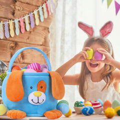 HitToys Easter Bunny Basket size 10x8 accommodates eggs, toys, and gifts