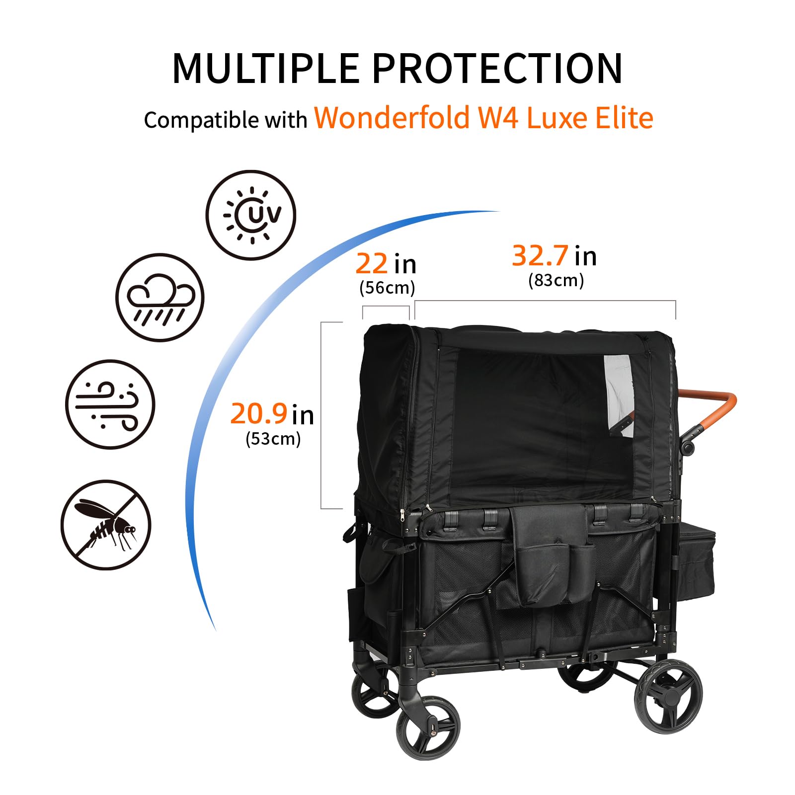 Hiviva W4 Luxe Elite adjustable panels removable for versatile shading
