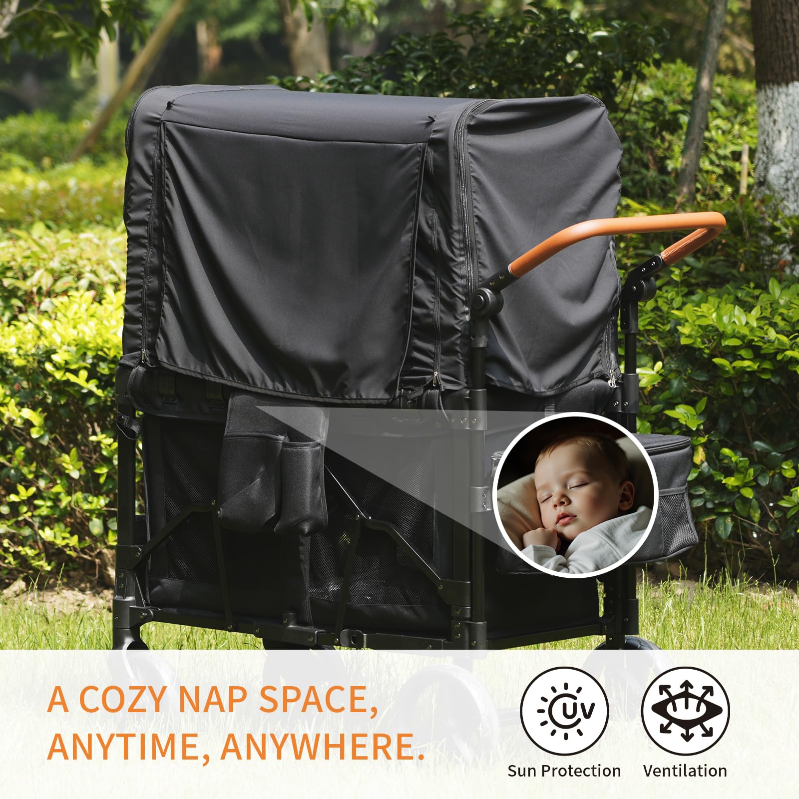 Hiviva W4 Luxe Elite creates a dark nap environment for rest