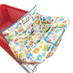 HIVVI portable 2-in-1 cart seat cover, elephant pattern, front view, on-the-go protection.