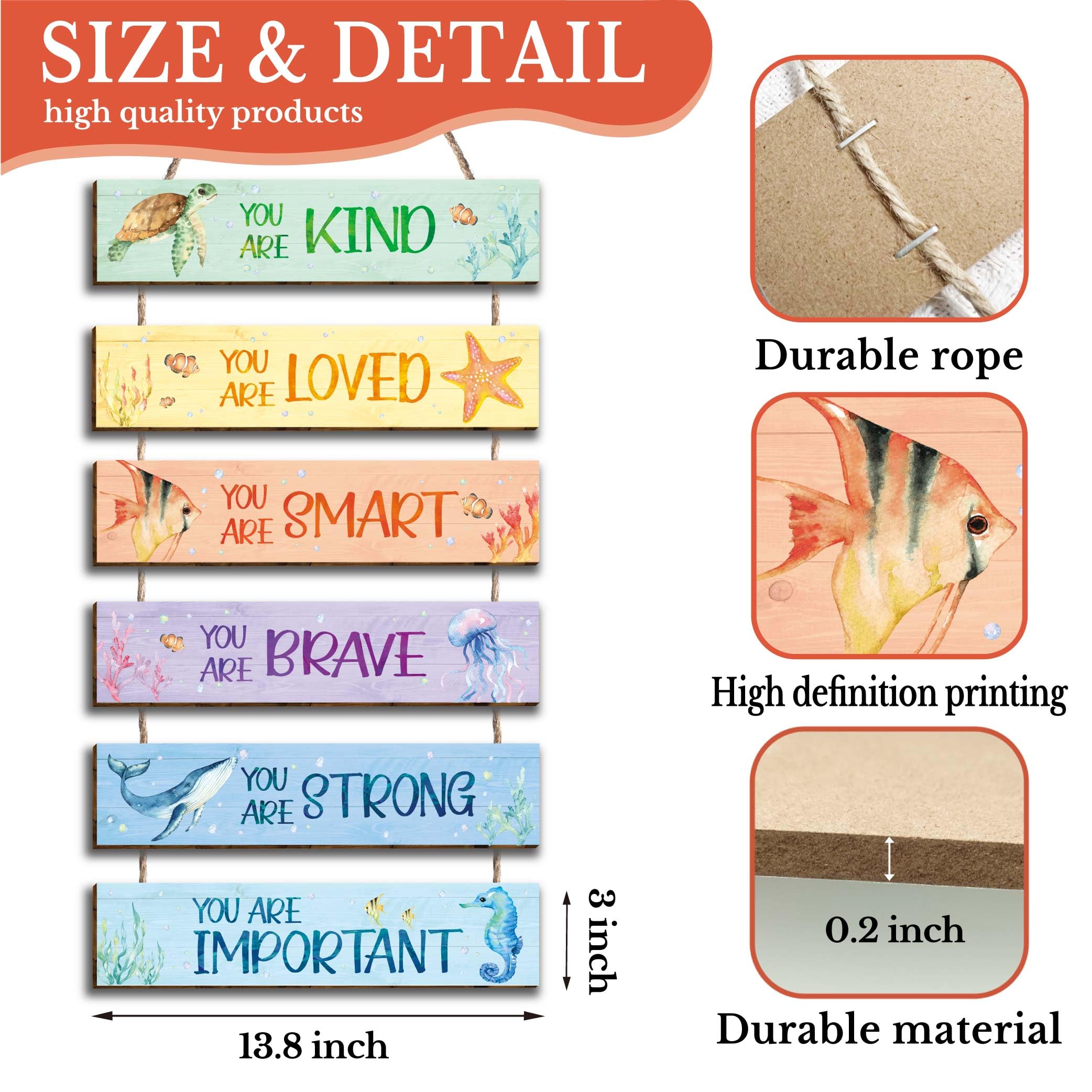 HIWERAN watercolor ocean decor adds soft color and inspiration to teens' bedrooms.