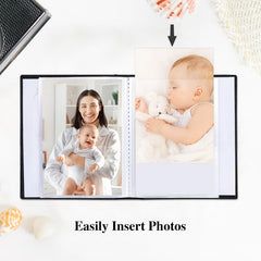 Hiwhy album holds 100 4x6 photos for easy organization.