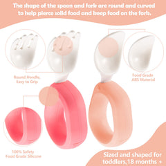 HIWOOD baby forks with smooth prongs support gentle gum safety.