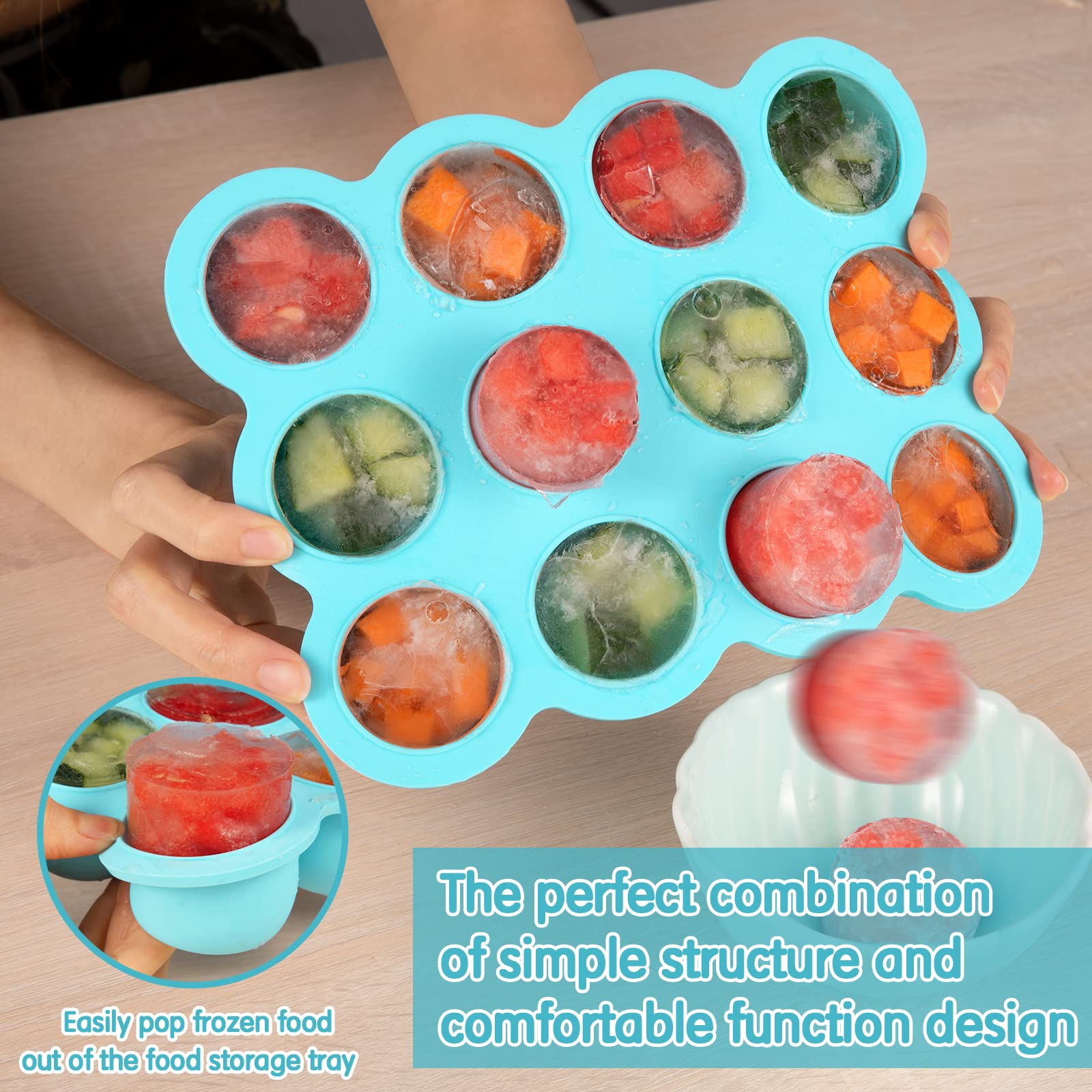 HIWOOD dishwasher-safe silicone tray is easy to clean after busy days.
