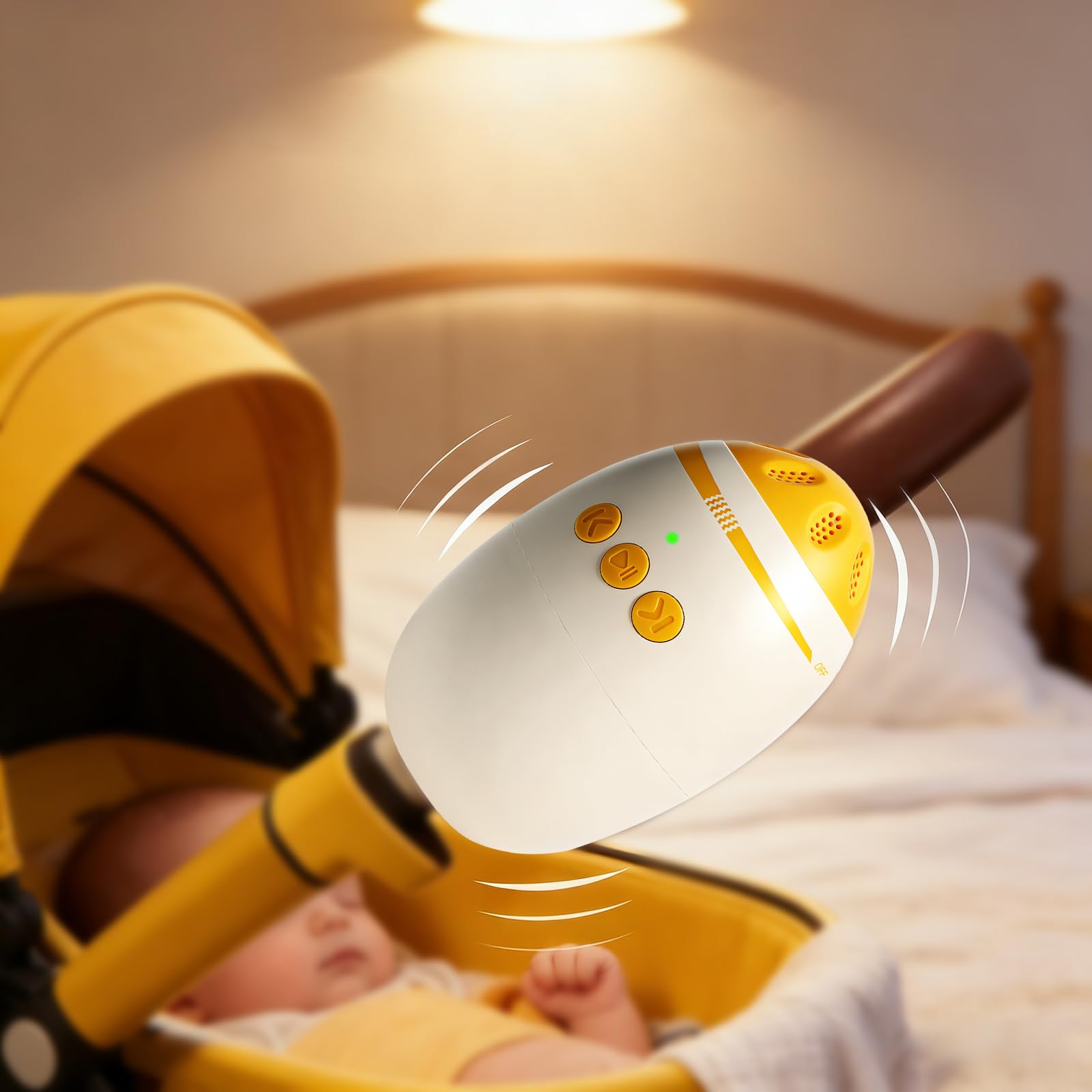 Hiwtonk gentle white noise option calms fussy newborns without startling