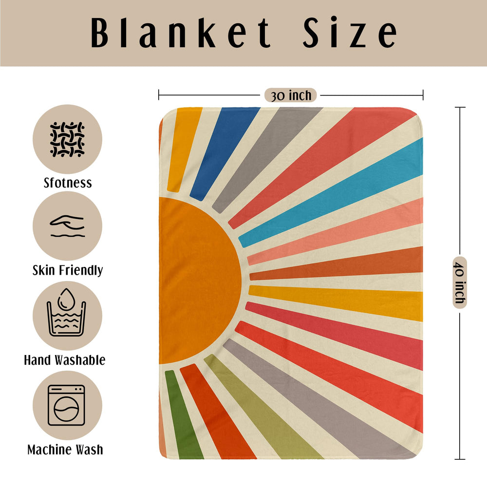 HIWX boho abstract sun kids blanket enhances bedrooms and study corners
