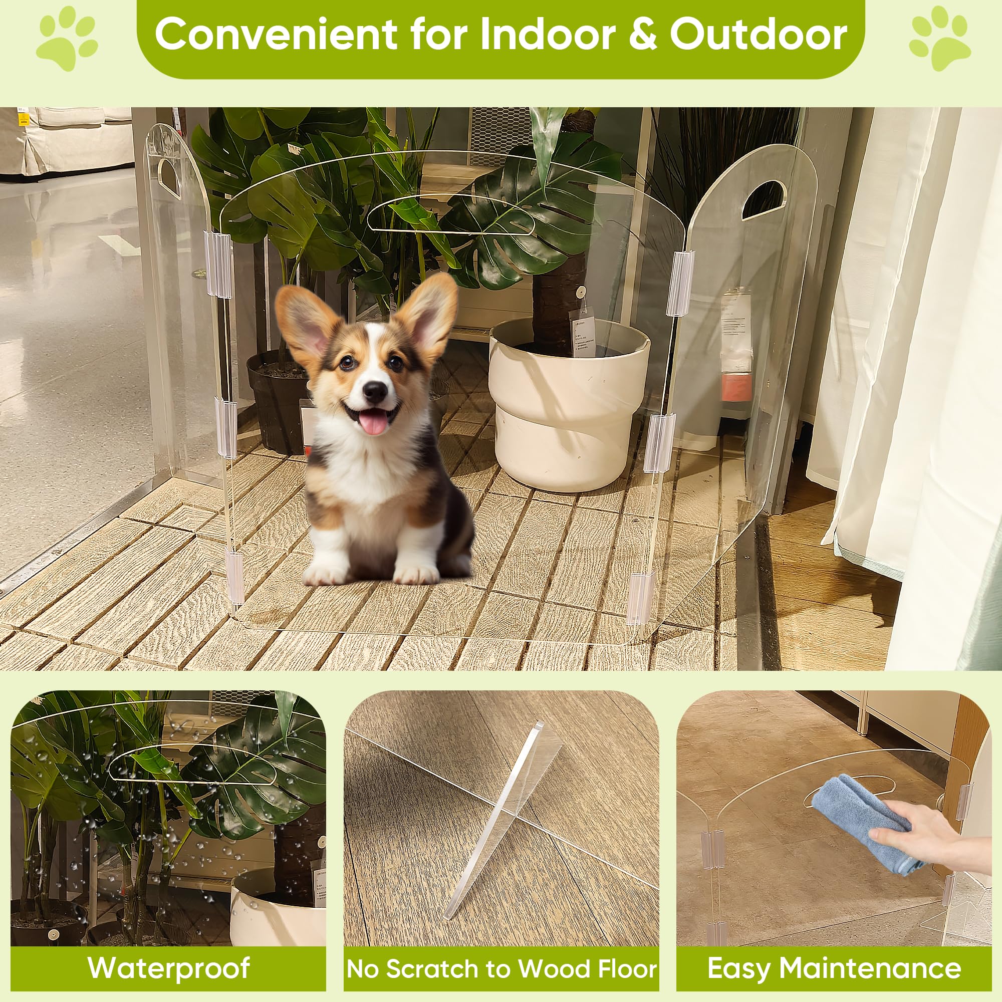 HIXICOPA sturdy removable brackets ensure gate stability at home