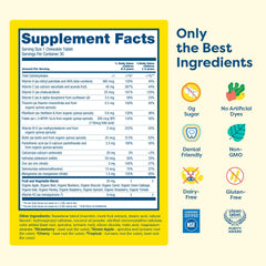 Close-up of HIYA Kids Multivitamin tablets with colorful, kid-friendly texture.