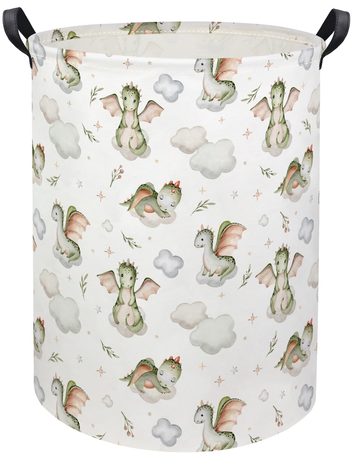 HIYAGON baby laundry basket with butterfly hamper, stylish nursery storage.