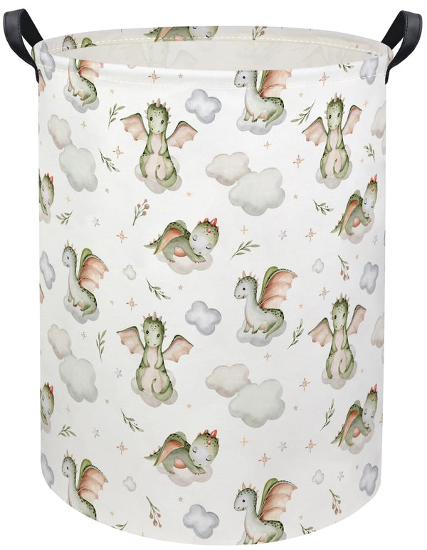 HIYAGON baby laundry basket with butterfly hamper, stylish nursery storage.