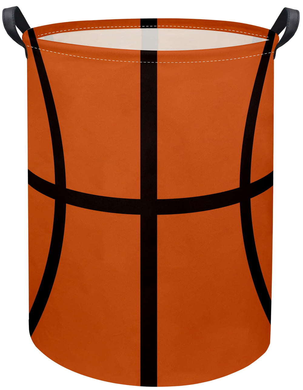 HIYAGON basketball-pattern laundry hamper with easy-to-grab handles.