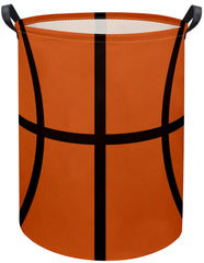 HIYAGON basketball-pattern laundry hamper with easy-to-grab handles.