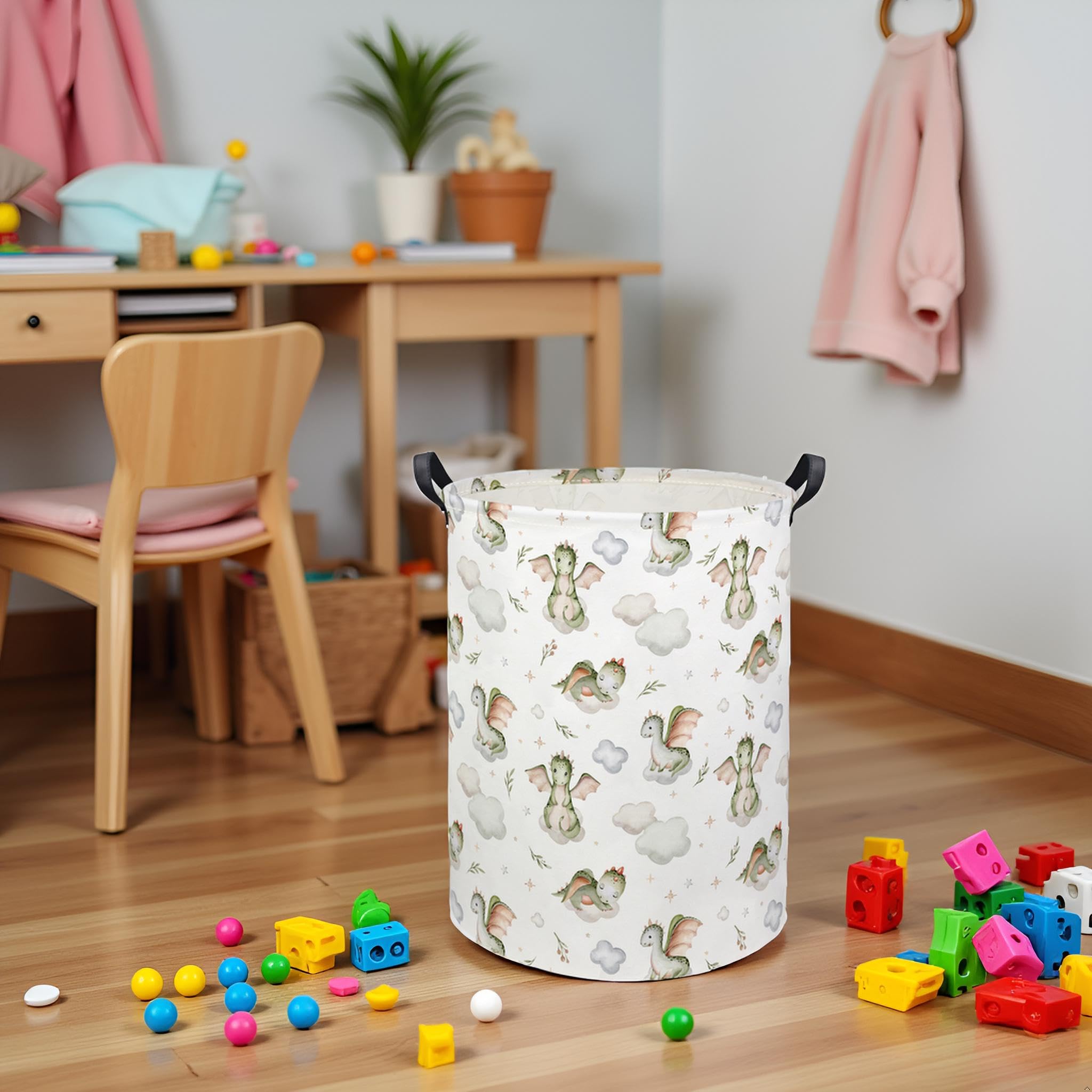 HIYAGON room-decor basket in cotton-canvas adds durable storage to any space.